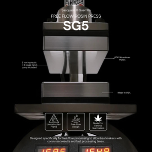 SG5 Rosin Press | 4X6 Dual Heated Plates | By Sasquash X Guerrilla